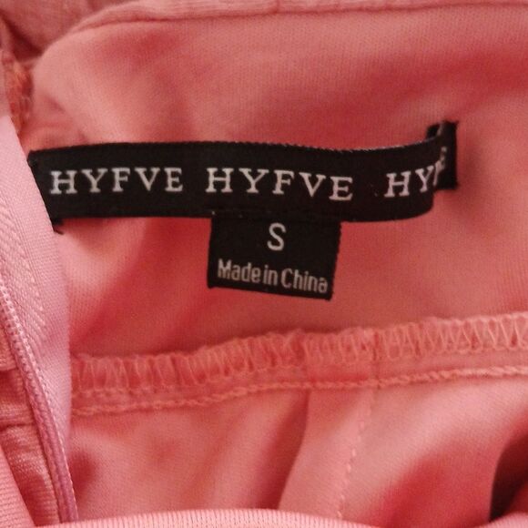 HYFVE HYFVE HYFVE off the shoulder peek a boo mini swing dress Sz S EUC - Picture 7 of 7